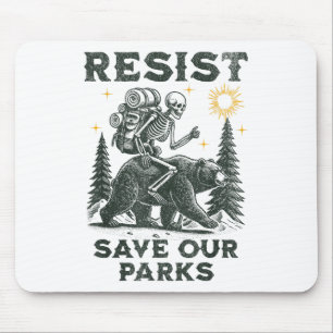 Resist Save Our Parks Alt Us National Parks Bear T Mouse Mat