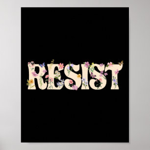 Resist Shirt Motif Floral 8647 Poster