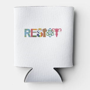 Resist Shirt Resistance Fight Fist Protest Liberal Can Cooler