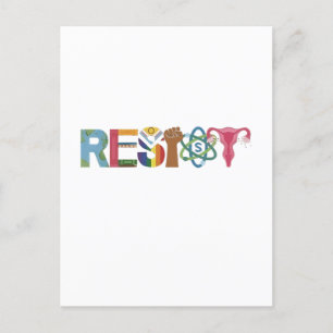Resist Shirt Resistance Fight Fist Protest Liberal Invitation Postcard