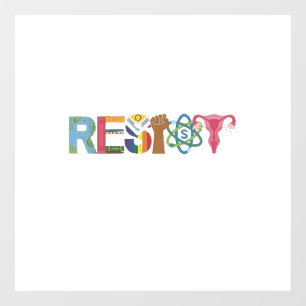 Resist Shirt Resistance Fight Fist Protest Liberal Window Cling