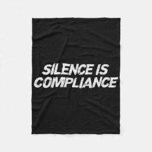Resist Silence Is Compliance Equality Civil Rights Fleece Blanket