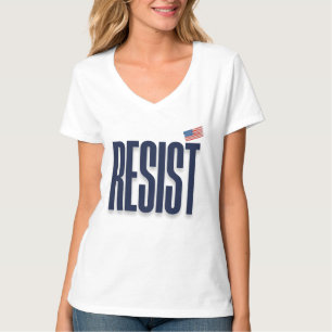 RESIST Small American Flag – Protest Statement T-Shirt