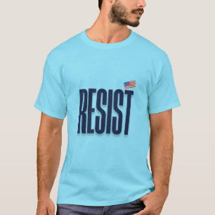 RESIST Small American Flag – Protest Statement T-Shirt