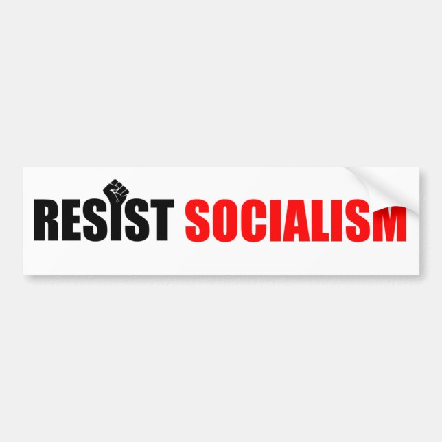 Resist Socialism Bumper Sticker (Front)