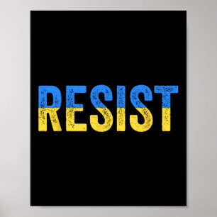 Resist Stand With Ukraine Support Ukraine Protest Poster