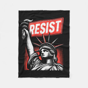 Resist Statue Of Liberty Activism Freedom Protest Fleece Blanket