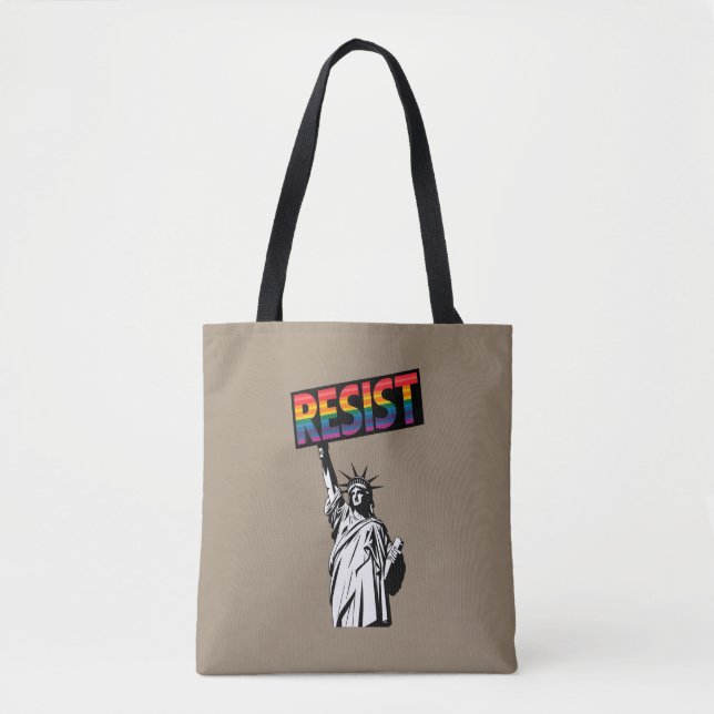 Resist Statue of Liberty Feminist Gift Tote Bag (Front)