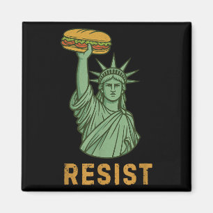 Resist Statue Of Liberty Sandwich Guy Washington D Magnet