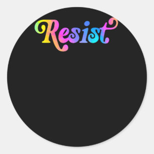 Resist Sticker1 Classic Round Sticker
