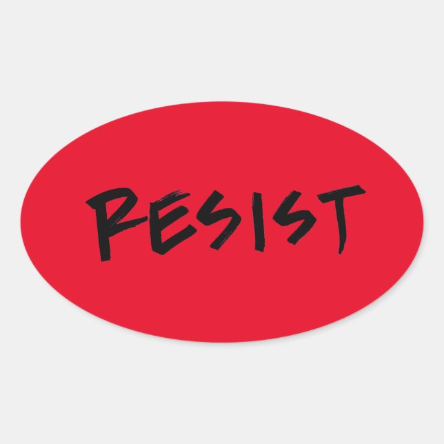 Resist Stickers-4 per sheet Oval Sticker (Front)