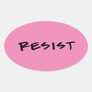 Resist Stickers-4 per sheet-pink Oval Sticker