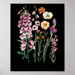 Resist Subtle Floral Protest Vintage Foxglove Dahl Poster
