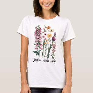 Resist Subtle Floral Protest Vintage Foxglove Dahl T-Shirt