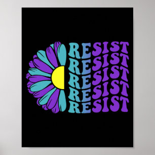 Resist Suicide Prevention Awareness Sunflower Poster
