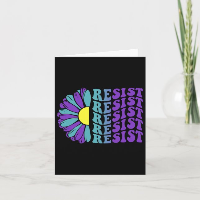 Resist Suicide Prevention Depression Awareness 1  Card (Front)
