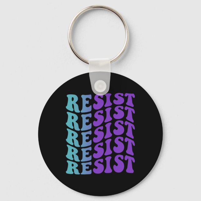Resist Suicide Prevention Depression Awareness  Key Ring (Front)
