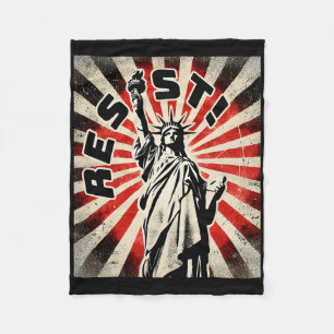 Resist Tee Statue Of Liberty Resist Activism Freed Fleece Blanket