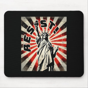 Resist Tee Statue Of Liberty Resist Activism Freed Mouse Mat