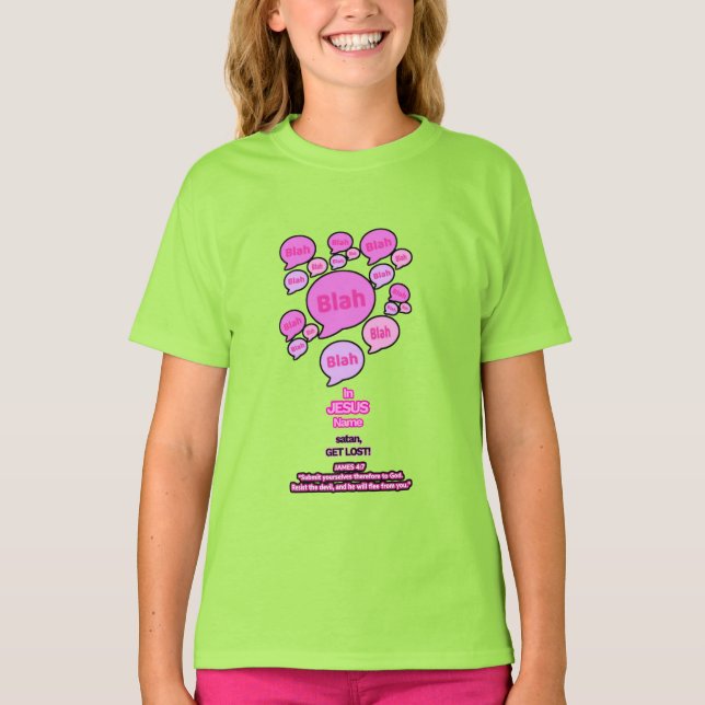 Resist the devil - Pink Logo - T-Shirt (Front)