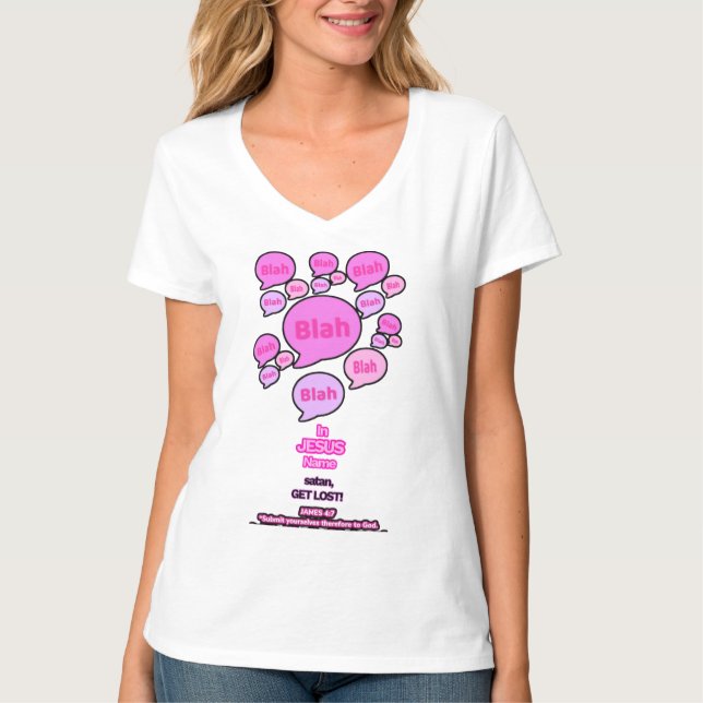 Resist the devil - Pink Logo - T-Shirt (Front)