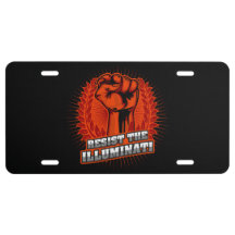 Resist The Illuminati Orange Raised Fist