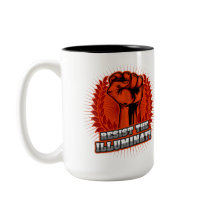 Resist The Illuminati Orange Raised Fist
