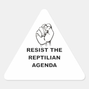 Resist The Reptilian Agenda Triangle Sticker