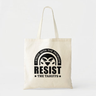 Resist The Tariffs Penguin Tote Bag