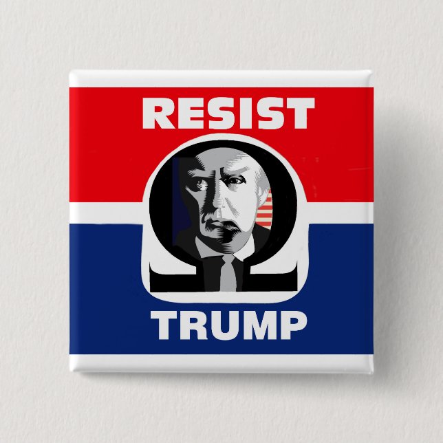 Resist Trump 15 Cm Square Badge (Front)