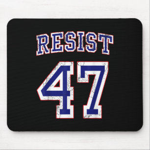 Resist Trump 47 Retro Distressed Graphic Mouse Mat