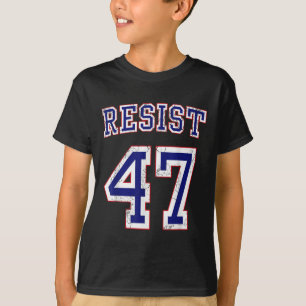 Resist Trump 47 Retro Distressed Graphic T-Shirt