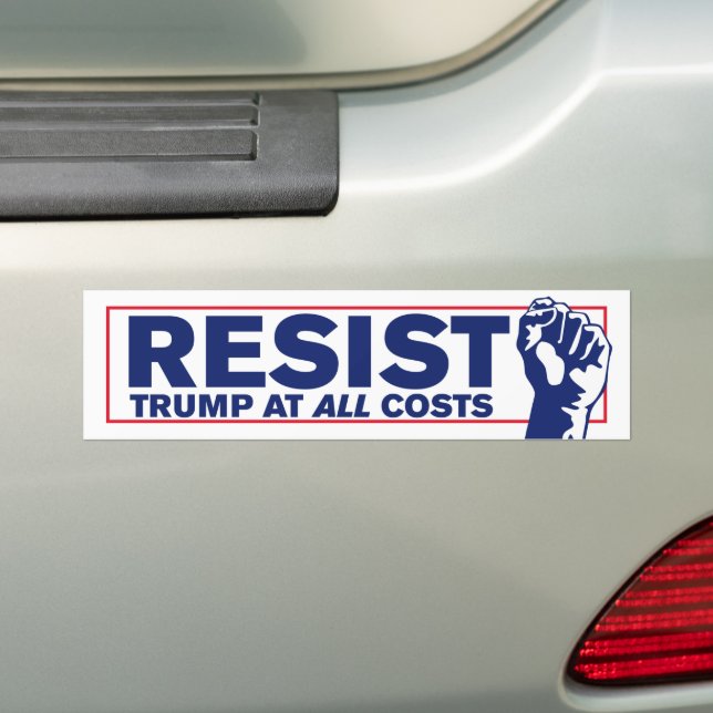 Resist Trump Anti-Trump Bumper Sticker (On Car)