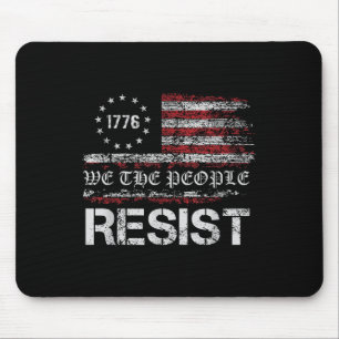 Resist Trump Protest Anti Political Us Flag We Mouse Mat