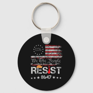 Resist Trump Protest Anti Political Us Flag We The Key Ring