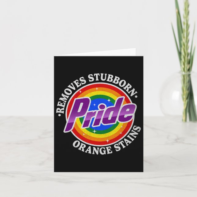 Resist Trump Remove Stubborn Orange Stains Pride M Card (Front)