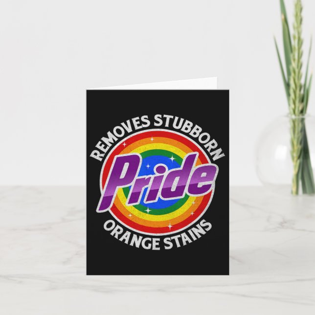 Resist Trump Remove Stubborn Orange Stains Pride M Card (Front)
