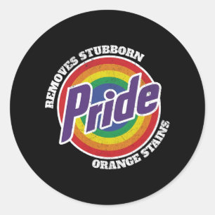 Resist Trump Remove Stubborn Orange Stains Pride M Classic Round Sticker
