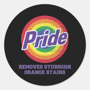 Resist Trump Remove Stubborn Orange Stains Pride M Classic Round Sticker