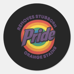 Resist Trump Remove Stubborn Orange Stains Pride M Classic Round Sticker