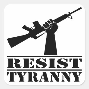 Resist Tyranny AR Square Sticker
