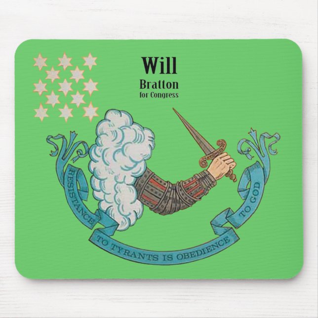 Resist Tyrants Obey God, Will Bratton Mouse Mat (Front)