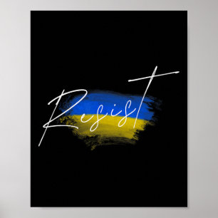 Resist Ukraine Flag Ukrainian Poster