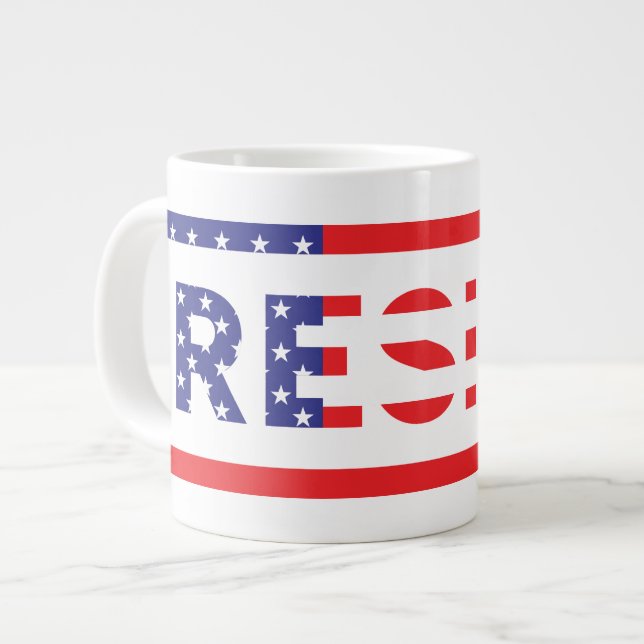 RESIST | United States Flag Large Coffee Mug (Front Left)