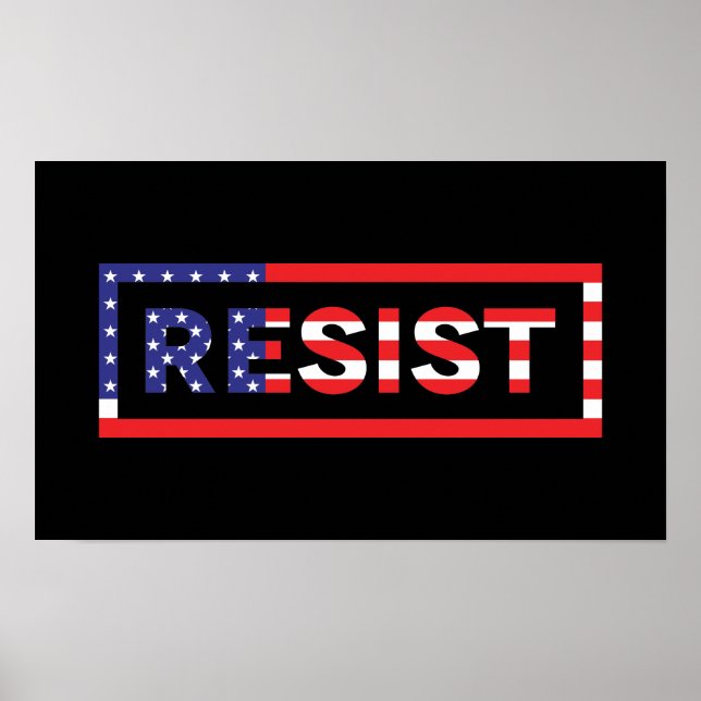 RESIST | United States Flag Poster (Front)