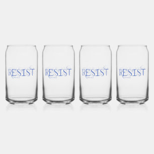 Resist Vote Blue Can Glass