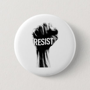 Resist With A Fist 6 Cm Round Badge