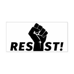 Resist with a Fist Rubber Stamp