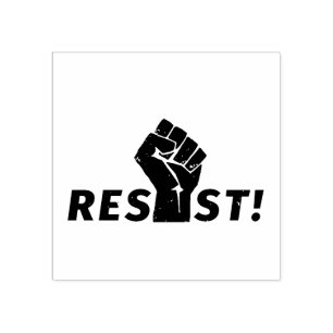 Resist with a Fist Rubber Stamp