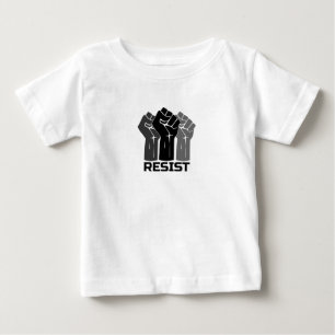 Resist with fist - in black 0003 baby T-Shirt